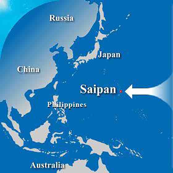 where is saipan map of saipan